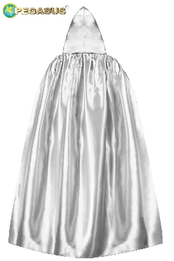 MANTELLO CAPPUCCIO DOUBLE BIANCO-NERO ADULTO